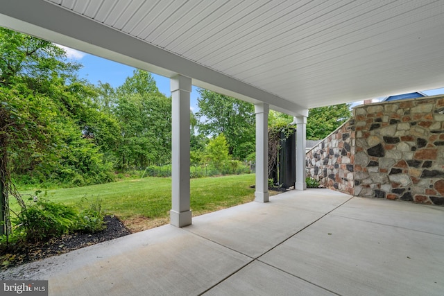 13492 Allnutt Ln, Highland, MD 20777 - view of patio featuring view of wooded area