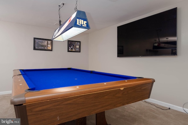 27 Holcumb Ct, Baltimore, MD 21220 - playroom featuring carpet floors, baseboards, and pool table