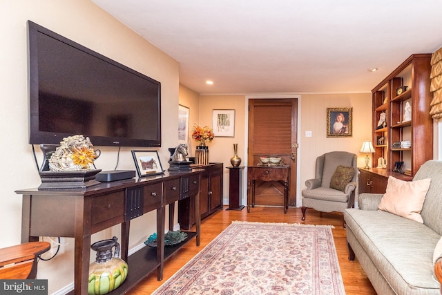1431 Wheatsheaf Ln, Abington, PA 19001 - living area featuring light wood finished floors and recessed lighting