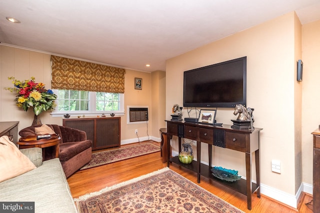 1431 Wheatsheaf Ln, Abington, PA 19001 - living area with wood finished floors, baseboards, and recessed lighting