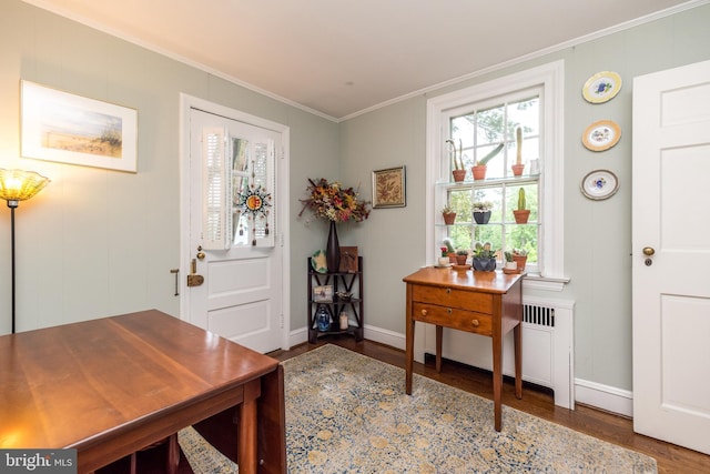 1431 Wheatsheaf Ln, Abington, PA 19001 - foyer featuring ornamental molding, wood finished floors, and baseboards