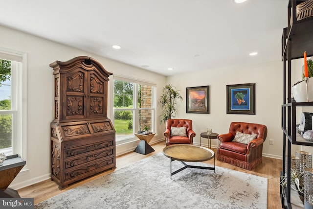 25366 Ashbury, Chantilly, VA 20152 - living area featuring wood finished floors, baseboards, and recessed lighting