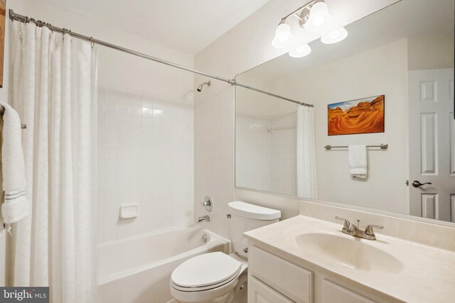 25366 Ashbury, Chantilly, VA 20152 - full bath with shower / bath combo with shower curtain, vanity, and toilet