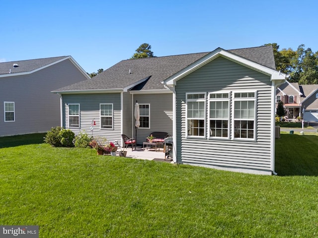 26360 Timbercreek Ln, Millsboro, DE 19966 - back of property featuring a patio, a yard, and a shingled roof