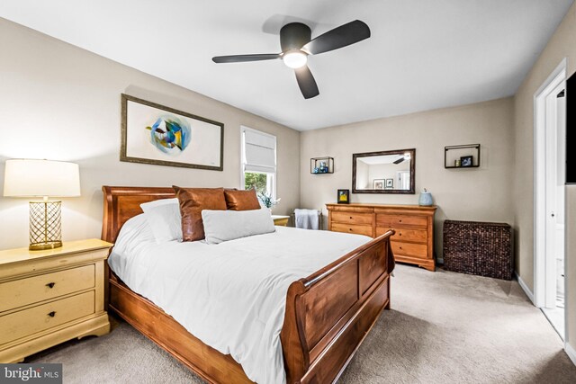 4047 Holly Way, Doylestown, PA 18902 - bedroom featuring light carpet and a ceiling fan