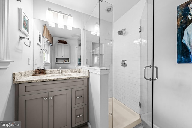 4047 Holly Way, Doylestown, PA 18902 - bathroom featuring vanity and a stall shower