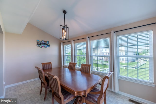 193 S Savanna Dr, Pottstown, PA 19465 - dining area with vaulted ceiling and baseboards