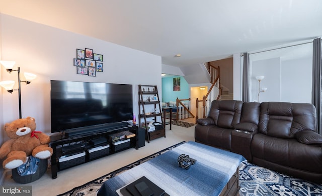 193 S Savanna Dr, Pottstown, PA 19465 - carpeted living area with stairs