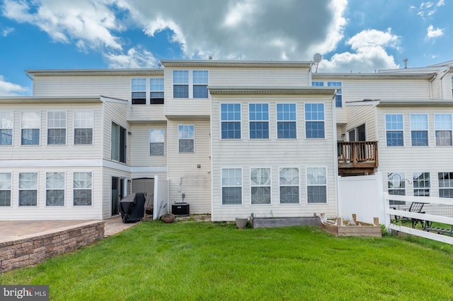 193 S Savanna Dr, Pottstown, PA 19465 - back of property featuring a yard and central air condition unit