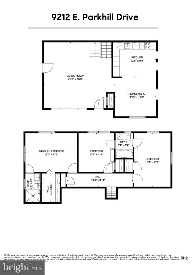 9212 E Parkhill Dr, Bethesda, MD 20814 - property floor plan