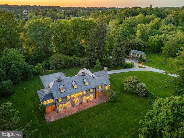 601 Maplewood Rd, Wayne, PA 19087 - aerial view at dusk of a view of trees
