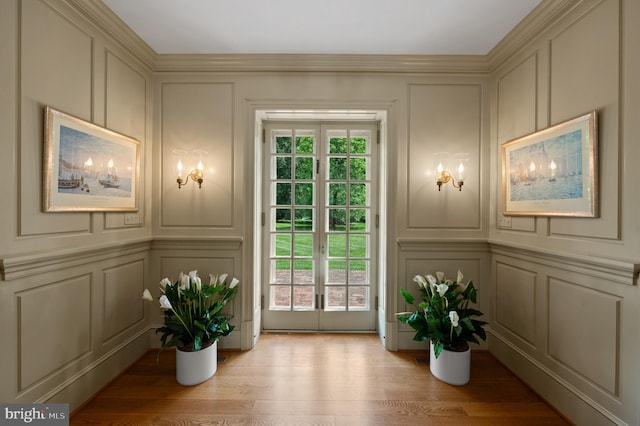 601 Maplewood Rd, Wayne, PA 19087 - doorway featuring a decorative wall and light wood finished floors