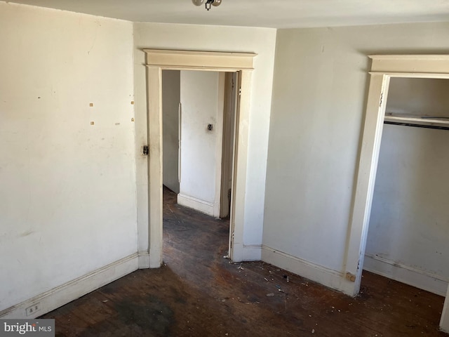 3505 24th St NE, Washington, DC 20018 - unfurnished bedroom featuring baseboards and a closet