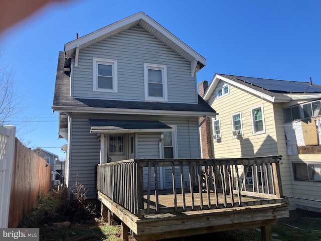 3505 24th St NE, Washington, DC 20018 - rear view of house with a deck and roof with shingles