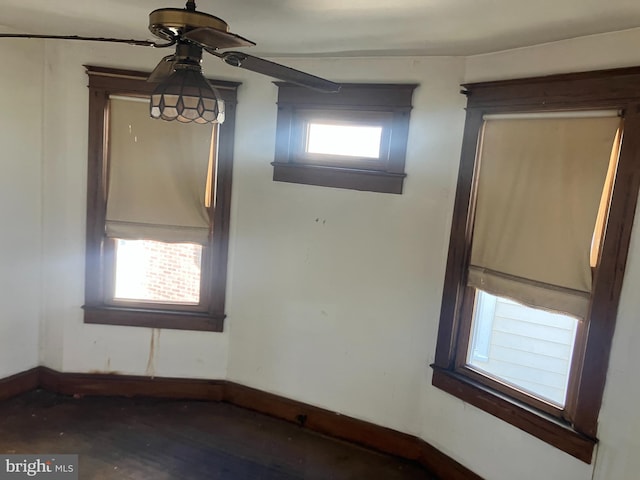 3505 24th St NE, Washington, DC 20018 - empty room featuring baseboards and a ceiling fan