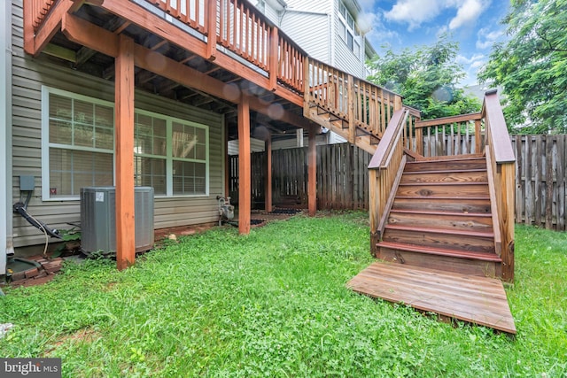 20524 Blue Heron Ter, Sterling, VA 20165 - view of yard with stairs and a deck