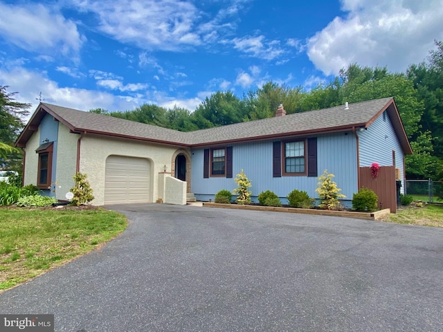 26 Hillcroft Rd, Berlin, NJ 08009 - ranch-style house featuring an attached garage, driveway, and a chimney