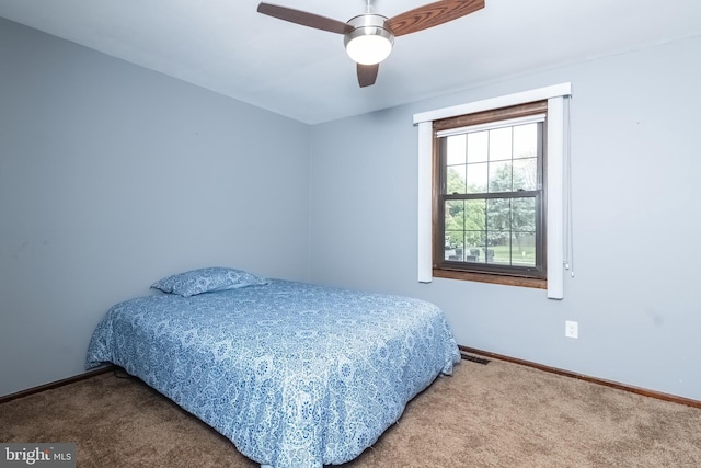 26 Hillcroft Rd, Berlin, NJ 08009 - bedroom with carpet flooring, baseboards, and ceiling fan