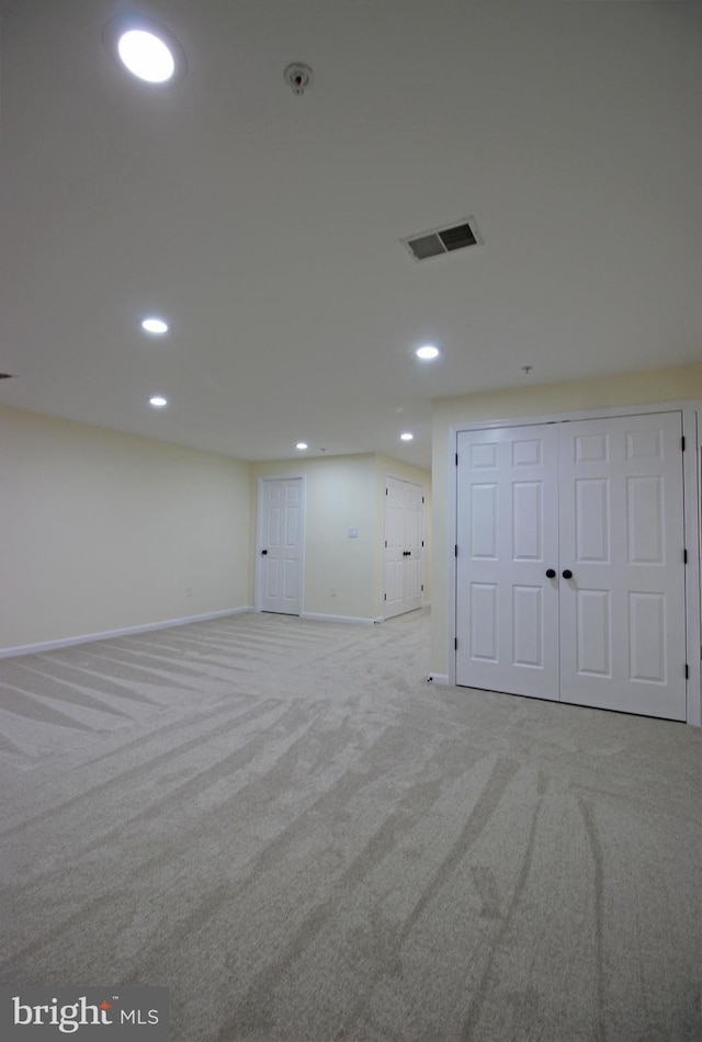 3655 Islington St, Frederick, MD 21704 - basement featuring baseboards, carpet floors, and recessed lighting