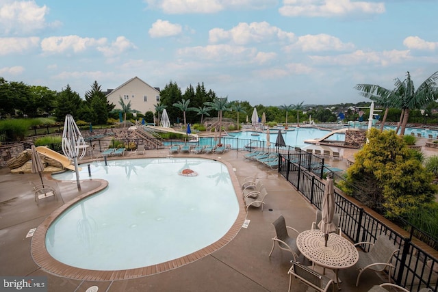 3655 Islington St, Frederick, MD 21704 - community pool with a patio and a water slide