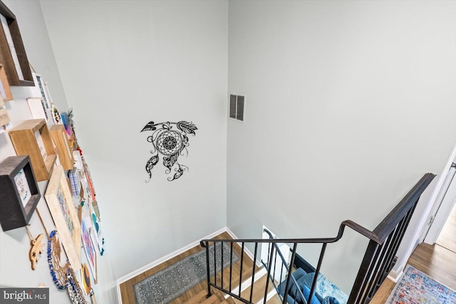 1931 Fort Monroe Ct, Dumfries, VA 22026 - stairway featuring wood finished floors