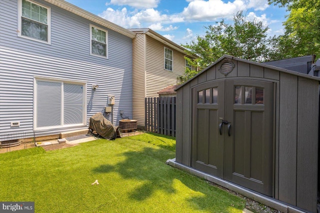 1931 Fort Monroe Ct, Dumfries, VA 22026 - rear view of property with a shed and a lawn