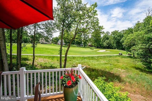 111 Brookline Ct, Avondale, PA 19311 - deck featuring view of golf course and view of scattered trees