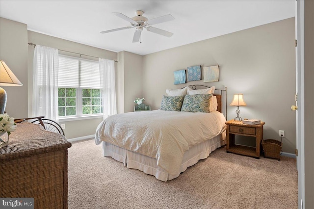 111 Brookline Ct, Avondale, PA 19311 - bedroom with carpet, baseboards, and a ceiling fan