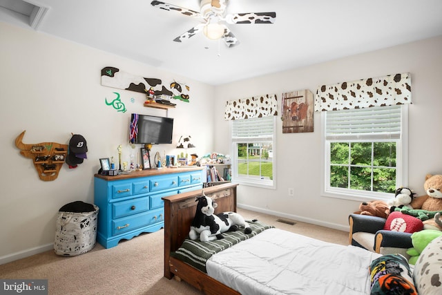 550 Long Meadow Dr, Fredericksburg, VA 22406 - bedroom featuring light carpet and ceiling fan