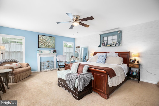 550 Long Meadow Dr, Fredericksburg, VA 22406 - bedroom featuring light colored carpet and ceiling fan