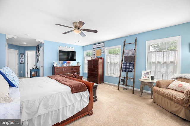 550 Long Meadow Dr, Fredericksburg, VA 22406 - bedroom featuring light carpet and ceiling fan