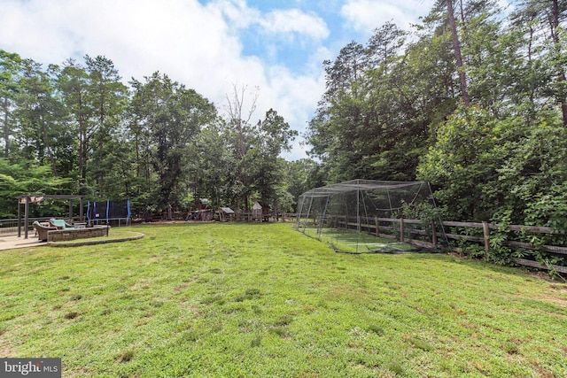 550 Long Meadow Dr, Fredericksburg, VA 22406 - view of yard with a trampoline and a playground