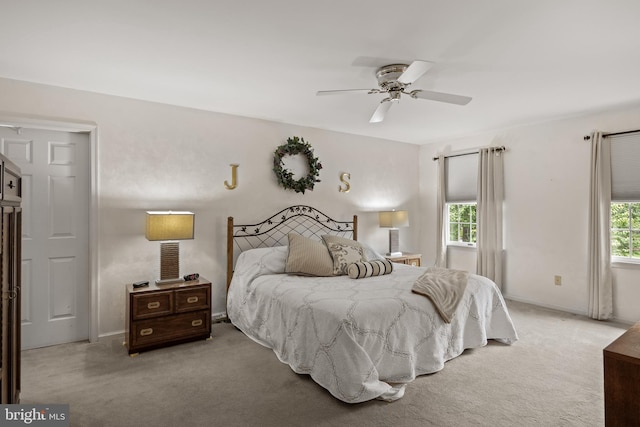 4 False Heather Way, Medford, NJ 08055 - carpeted bedroom with baseboards and a ceiling fan