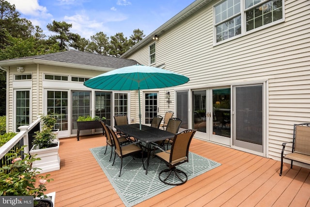 4 False Heather Way, Medford, NJ 08055 - deck featuring french doors and outdoor dining space