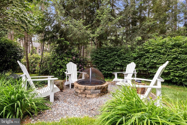 4 False Heather Way, Medford, NJ 08055 - view of yard with an outdoor fire pit