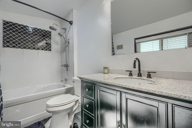 2409 Lightfoot Dr, Baltimore, MD 21209 - full bathroom featuring toilet, vanity, and washtub / shower combination
