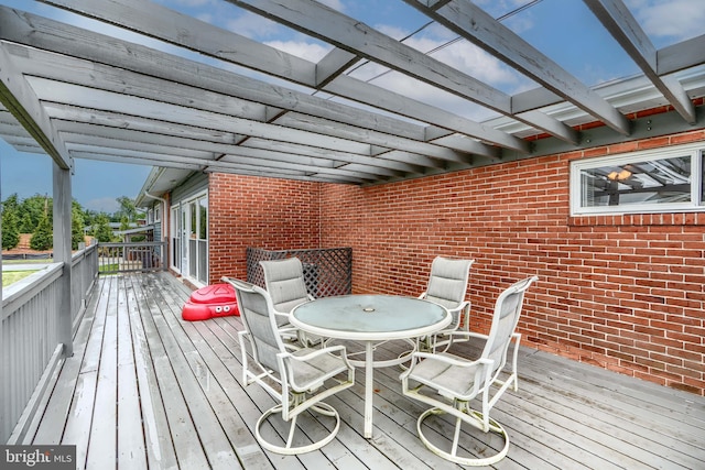 2409 Lightfoot Dr, Baltimore, MD 21209 - wooden deck with outdoor dining area