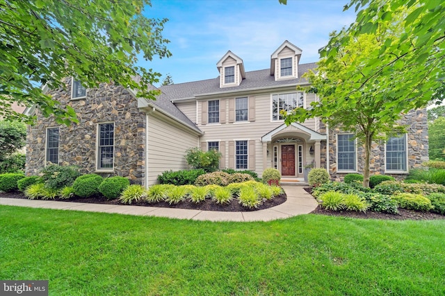1 Derbyshire Way, Wilmington, DE 19807 - view of front of home featuring stone siding and a front yard