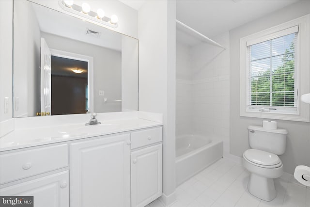 1 Derbyshire Way, Wilmington, DE 19807 - bathroom with vanity, tile patterned flooring, and bathtub / shower combination