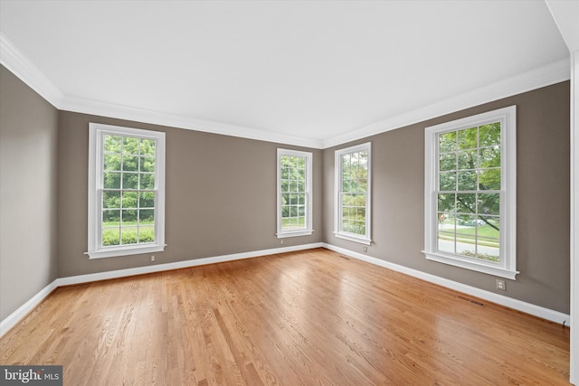1 Derbyshire Way, Wilmington, DE 19807 - unfurnished room with ornamental molding, healthy amount of natural light, and light wood-style floors