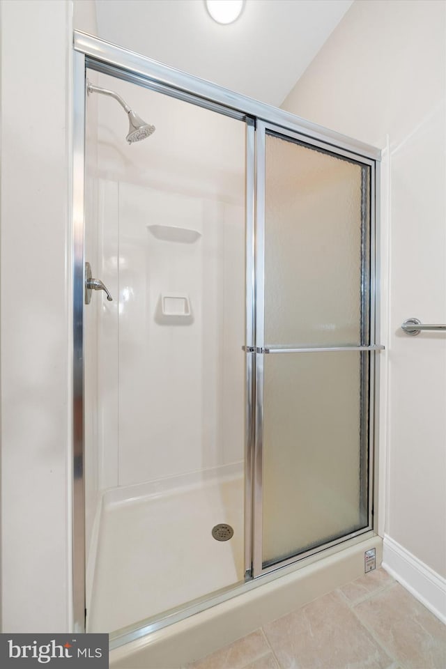 1 Derbyshire Way, Wilmington, DE 19807 - full bath with a stall shower and tile patterned floors