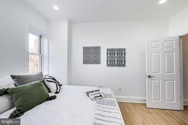 251 8th St NE, Washington, DC 20002 - bedroom featuring light wood-type flooring, recessed lighting, and baseboards