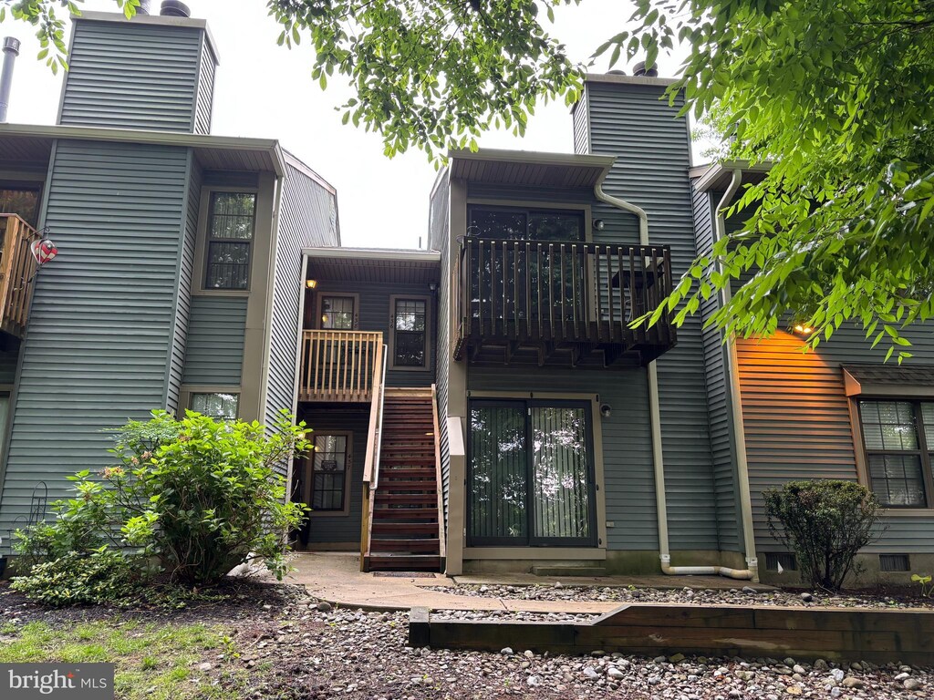 436 Durham Ct, West Deptford, NJ 08051 - back of house with a balcony and stairs