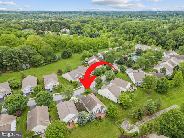 327 Astilbe Dr, Kennett Square, PA 19348 - aerial view of residential area with a heavily wooded area