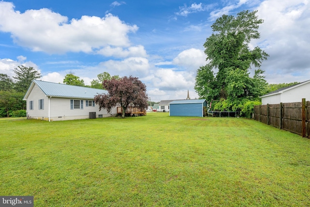 4 Thatcher St, Frankford, DE 19945 - view of yard featuring a storage unit
