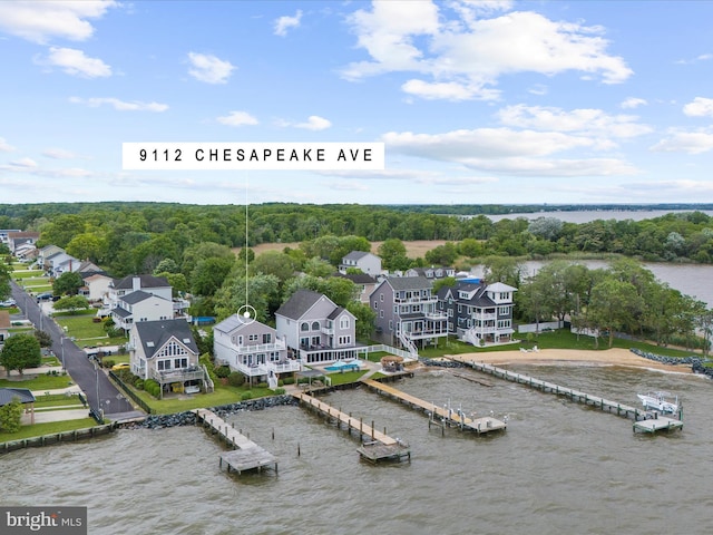9112 Chesapeake Ave, Sparrows Point, MD 21219 - bird's eye view of a large body of water and a forest