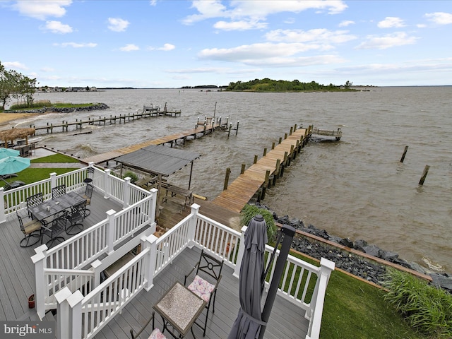 9112 Chesapeake Ave, Sparrows Point, MD 21219 - dock with a deck with water view