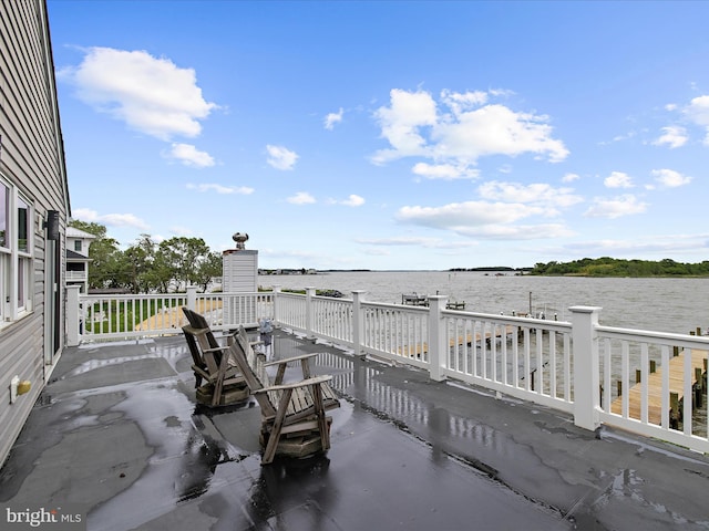 9112 Chesapeake Ave, Sparrows Point, MD 21219 - view of patio / terrace featuring a water view