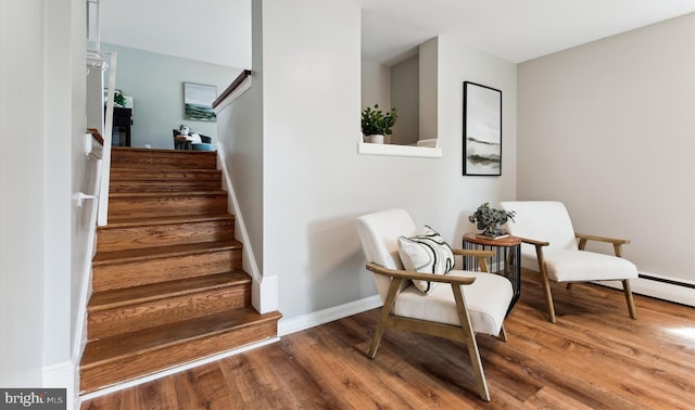 10400 Conover Dr, Silver Spring, MD 20902 - staircase with wood finished floors and baseboards