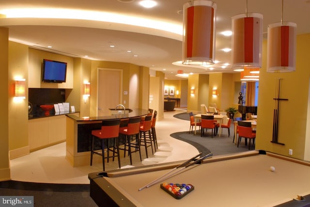 155 Potomac Psge Unit 634, Oxon Hill, MD 20745 - recreation room with billiards table and recessed lighting